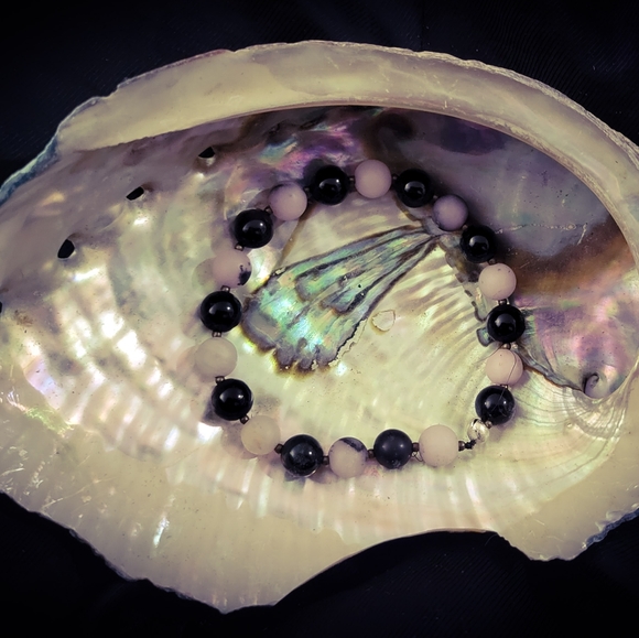 One Mystery Handmade Real Crystal Bracelet - Round Stone Beads, Recycled Spacers - Picture 7 of 7